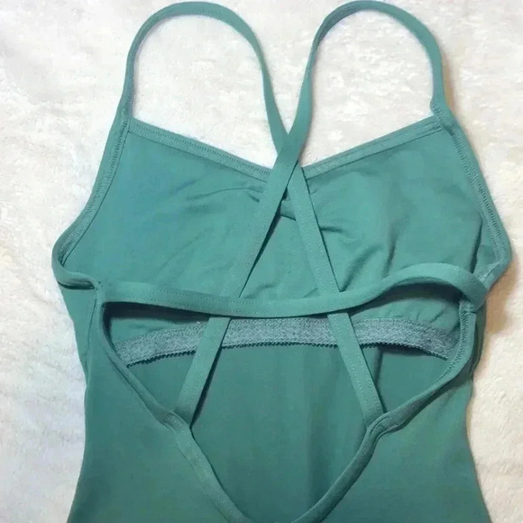 Seafoam Green Backless Workout Jumpsuit - Brazilian Style, Size Small - Picture 6 of 7
